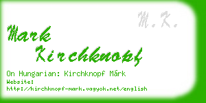 mark kirchknopf business card